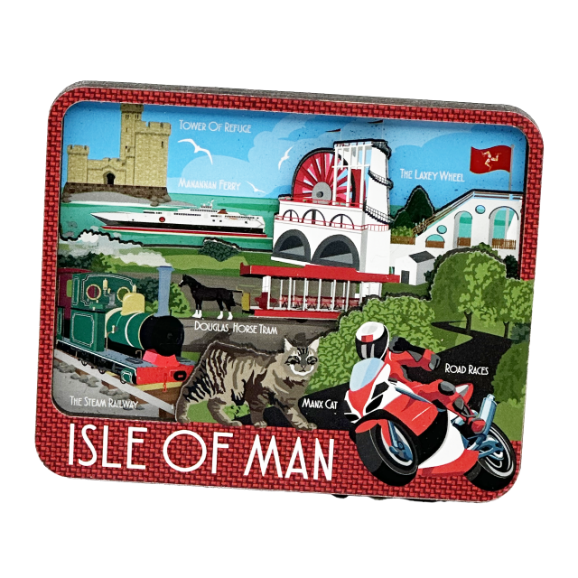 ISLE OF MAN SYMBOLS WOODEN MAGNET MG 057